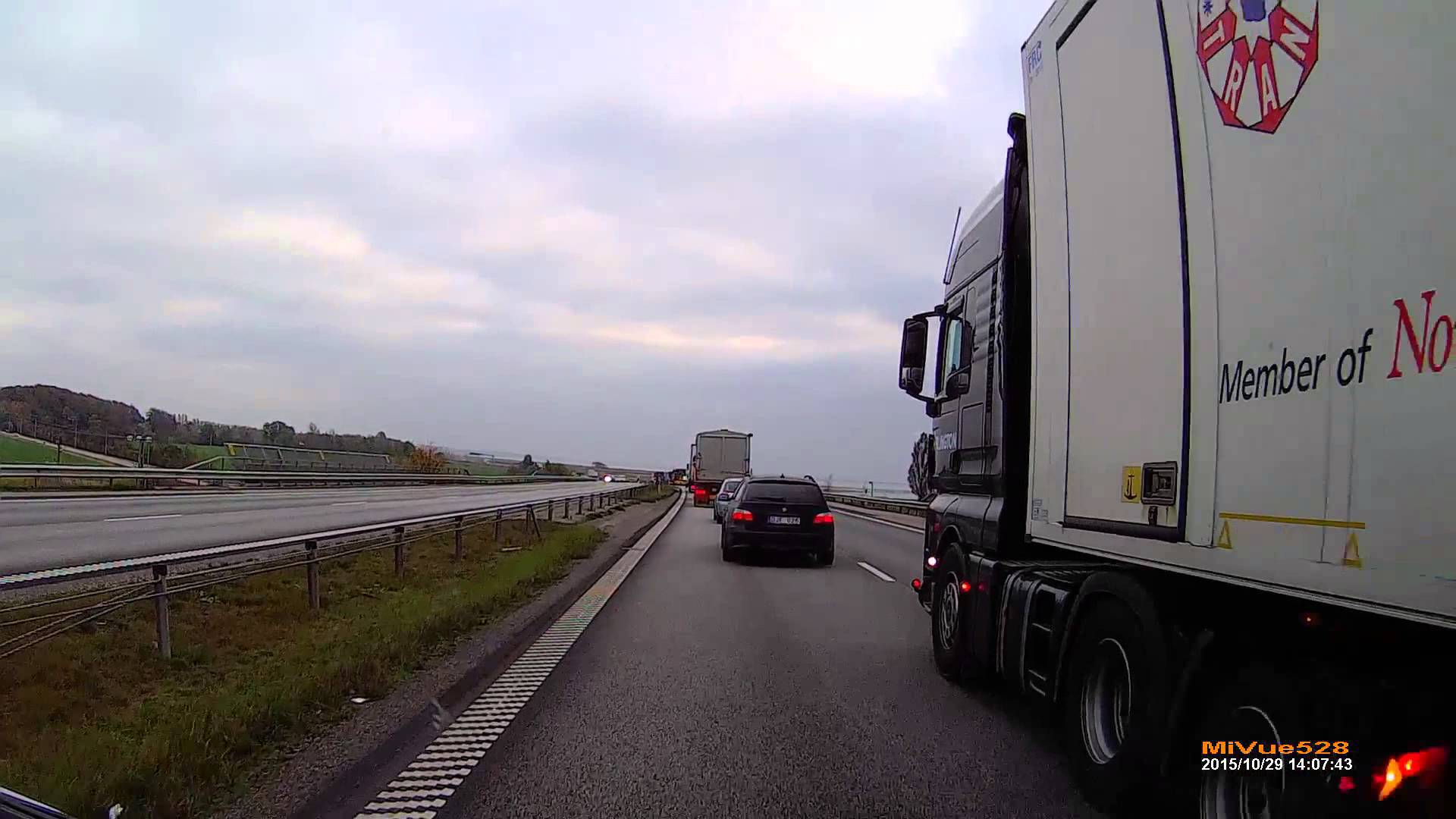 Bezczelne zachowanie Duńczyka na autostradzie. –  